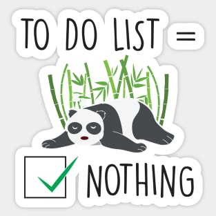 Slothful Panda lazy panda Sticker